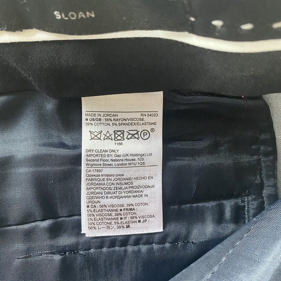 Banana Republic Sloan Ankle Pants Trouser Floral Blue Red Womens Size 8S Short - Picture 8 of 14